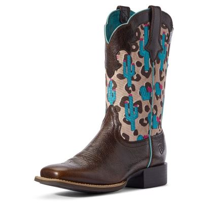 Ariat Western: Round Up Willow Botas Western Mujer - Chocolate (GEXIM3914)